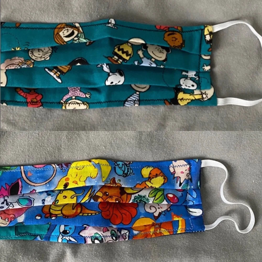 Face Masks Set Charlie Brown & Pokémon